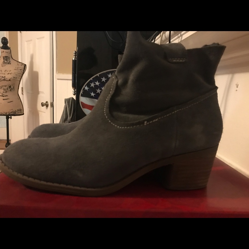 Carlos Grey Suede Slouch Booties